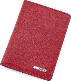 Женская кожаная обложка для паспорта KARYA 69770 Красная