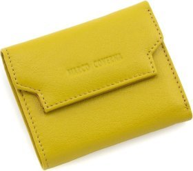 Женский кожаный кошелек маленького размера Marco Coverna 68637 Желтый