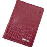Женская кожаная обложка для паспорта с тиснением под змею KARYA 69772 Красная - 1