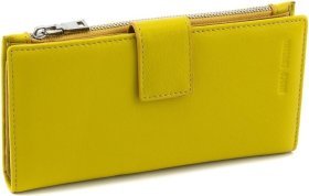 Женский кожаный купюрник вертикального формата Marco Coverna 68608 Желтый